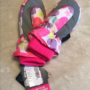 Toddler girls snow mitts